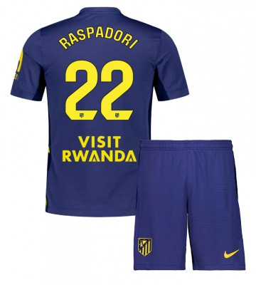 Atletico Madrid Giacomo Raspadori #22 Dětské Venkovní Dres 2025-26 Krátký Rukáv (+ trenýrky)